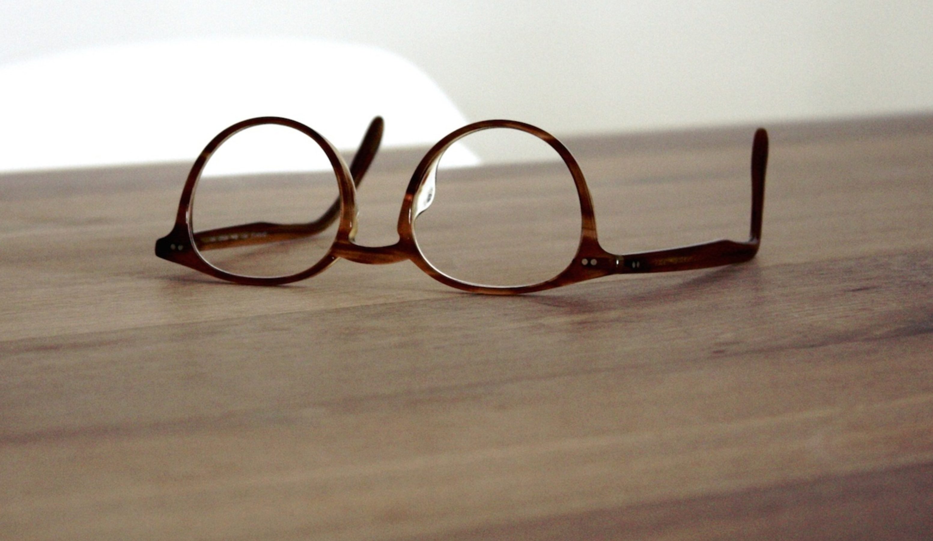 Brown framed glasses